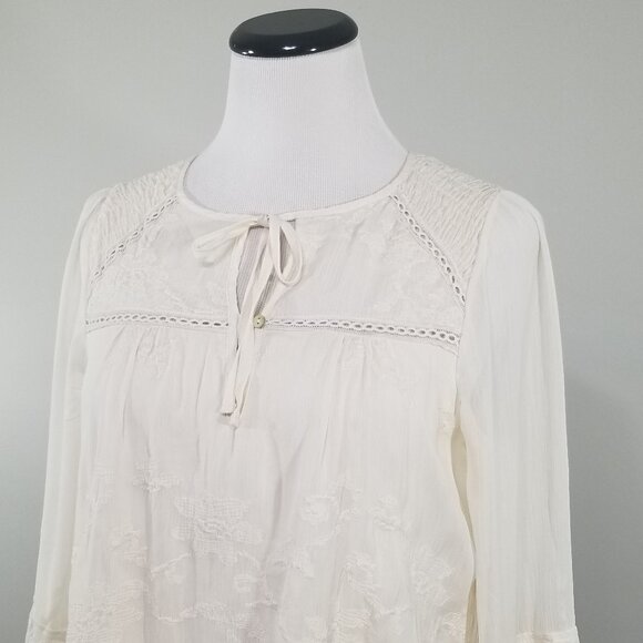 Anthropologie Tiny Petites Womens Embroidered Overlay Dress New Size XSP $148 - Picture 4 of 14